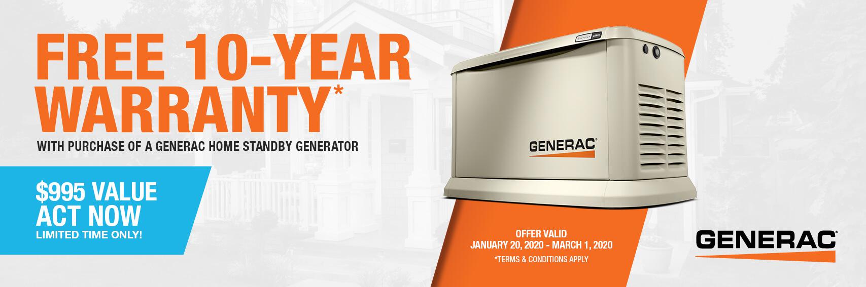 Homestandby Generator Deal | Warranty Offer | Generac Dealer | Panama City, FL